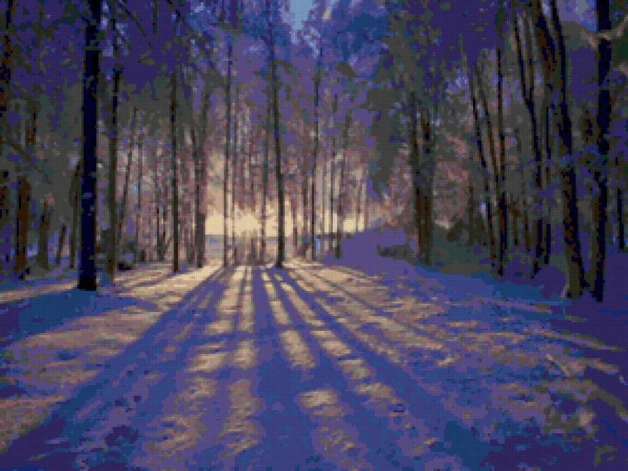 Зимний пейзаж) - зима, зимний лес, winter - предпросмотр