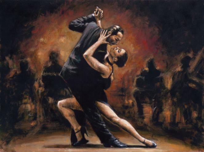танго - танцы, двое, страсть, картина, любовь - оригинал