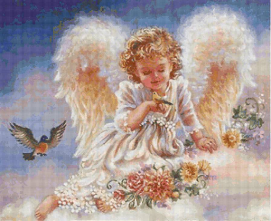 ангелочек - детки, дети, картина, ангелы - предпросмотр