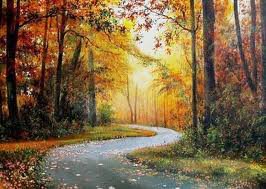 тропинка - природа, пейзаж, лес, деревья, осень - оригинал