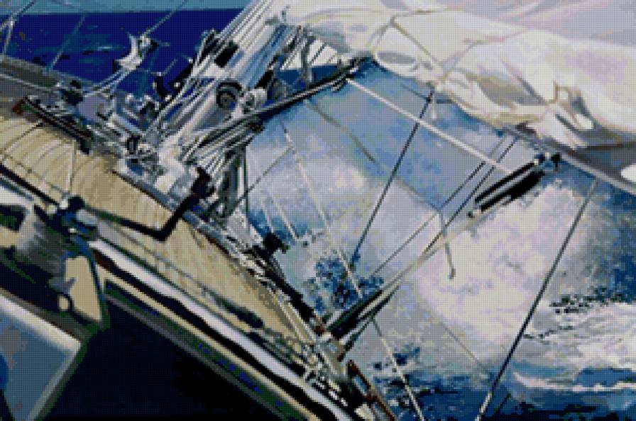 Морское приключение - яхта, корабль, море, пейзаж - предпросмотр