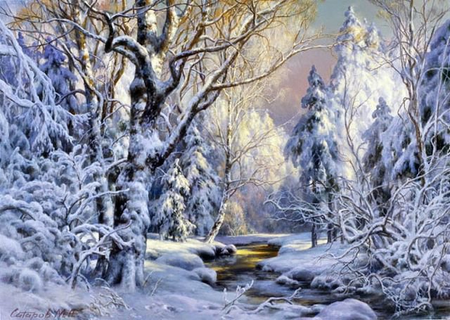 зима - снег, зима, лес, природа - оригинал