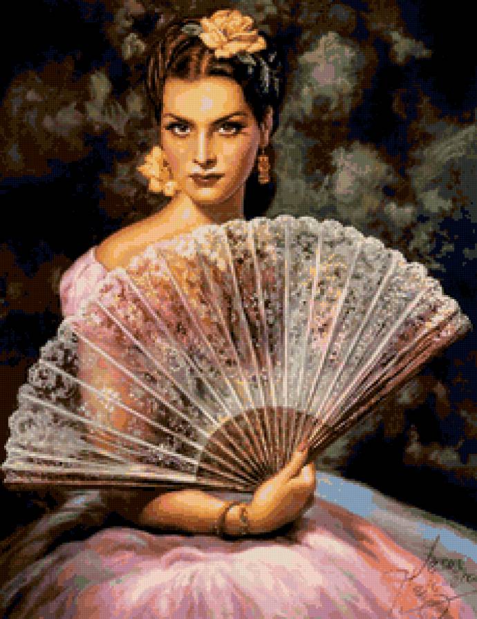 женский образ - девушки, портрет, картина - предпросмотр