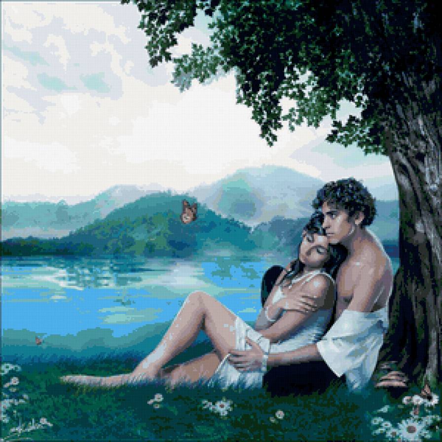 №50791 - картина, искусство, пара, живопись, люди - предпросмотр