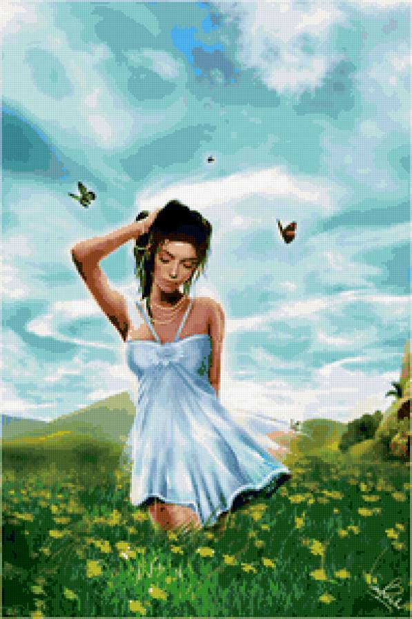 №50794 - искусство, девушка, картина, люди, живопись - предпросмотр