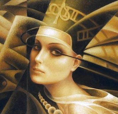 Нефертити - брагинский, египет., картина - оригинал