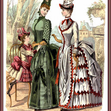 Оригинал схемы вышивки «дамочки» (№51802)