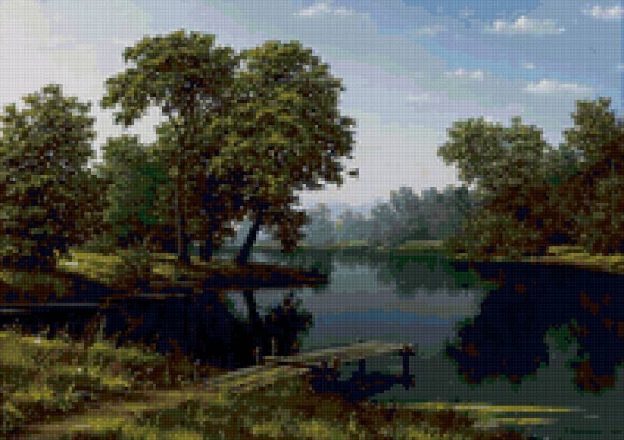 пейзаж - лес, природа, пейзаж, озеро - предпросмотр