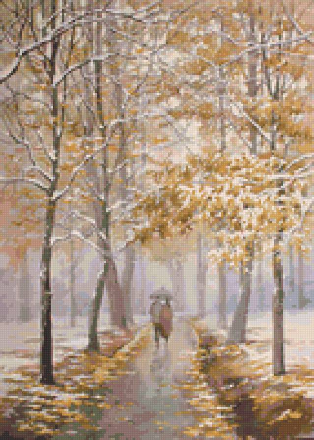 первый снег - зима, пейзаж, природа - предпросмотр