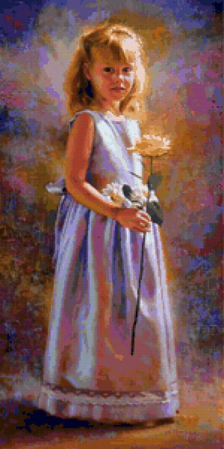 №53715 - портрет, дети, девочка, живопись - предпросмотр