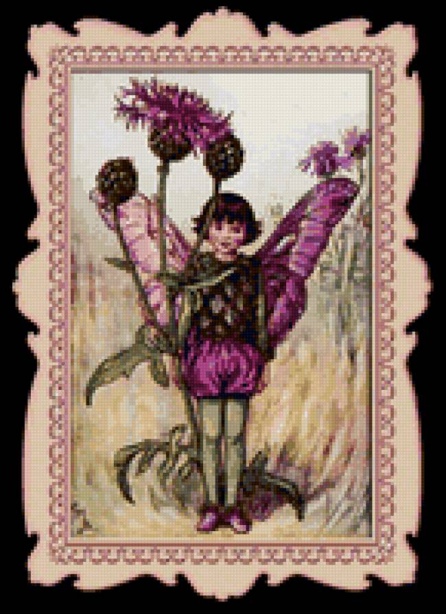 №53725 - картина, мальчик, дети, цветы, феи, эльфы - предпросмотр