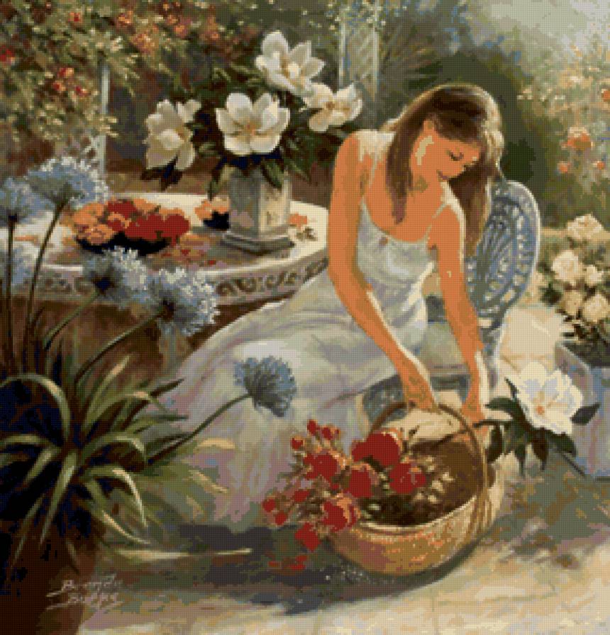 №54431 - живопись, картина, люди, девушка, искусство - предпросмотр