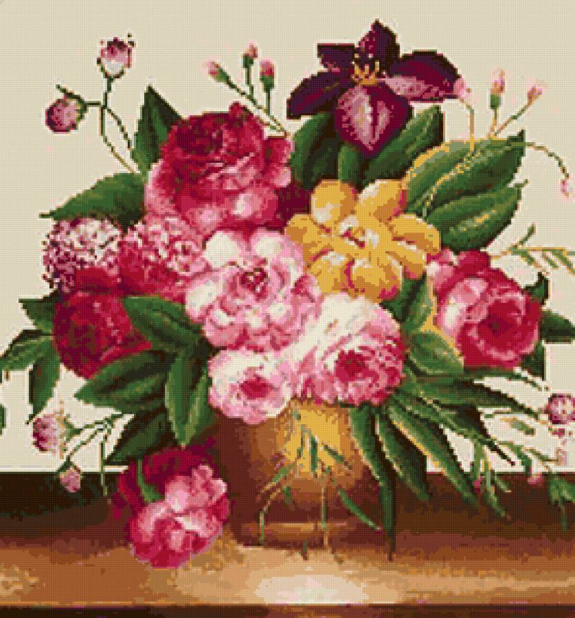 №54454 - цветы, ваза, букет - предпросмотр