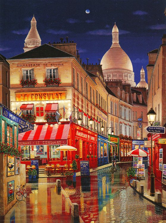 город - картина, пейзаж - оригинал