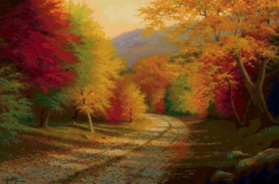 Серия "Пейзаж. Осень" - дорога, пейзаж, осень - предпросмотр