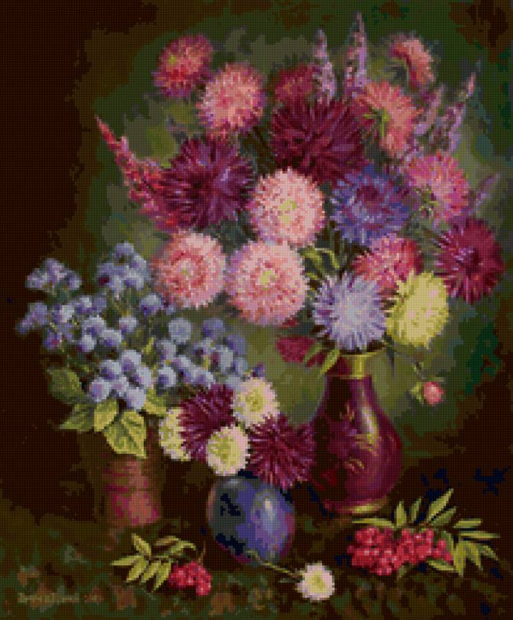 Осенний букет - цветы, натюрморт, букет - предпросмотр