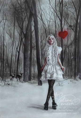 Selina Fenech - девушка, зима - оригинал