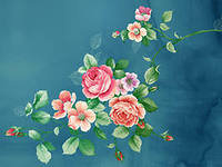 орнамент с розами - орнамент, розы, цветы - оригинал
