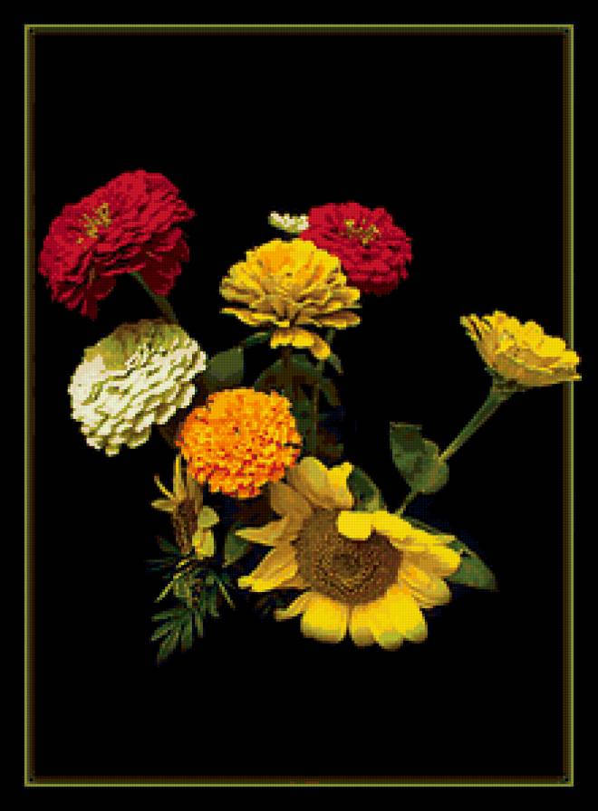 Букет - цветы, картина - предпросмотр