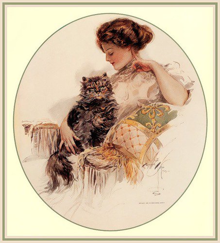 женщина с кошкой - кошка, женщина - оригинал