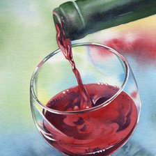 Оригинал схемы вышивки «Бокал вина» (№57093)