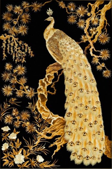 Павлины - живопись, птицы - оригинал