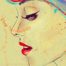 Схема вышивки «девушка»