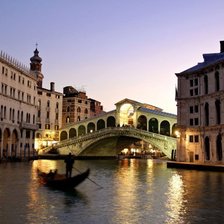 Оригинал схемы вышивки «Мост Риальто, Гранд-канал, Венеция, Италия» (№57398)