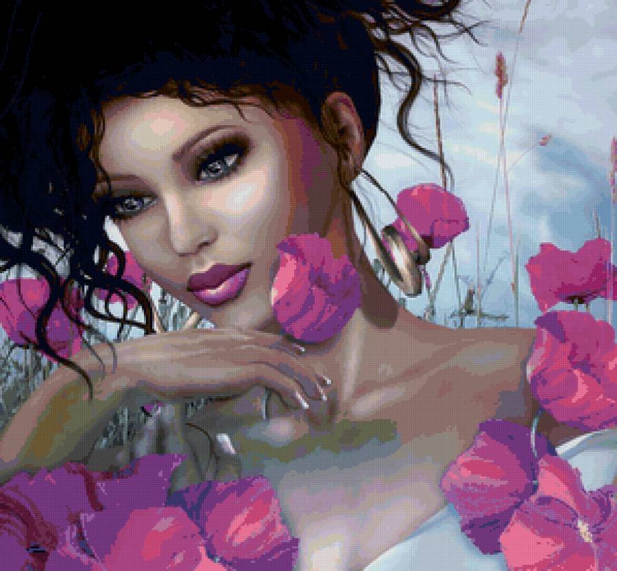 картина - женский образ, девушки, портрет - предпросмотр