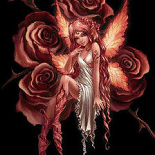 Схема вышивки «фея в розах»
