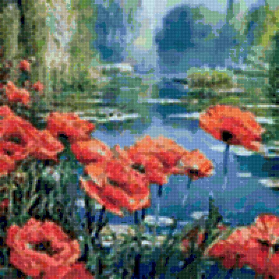 маки - озеро, природа - предпросмотр