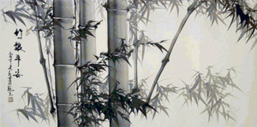 Бамбук - растения, живопись - предпросмотр