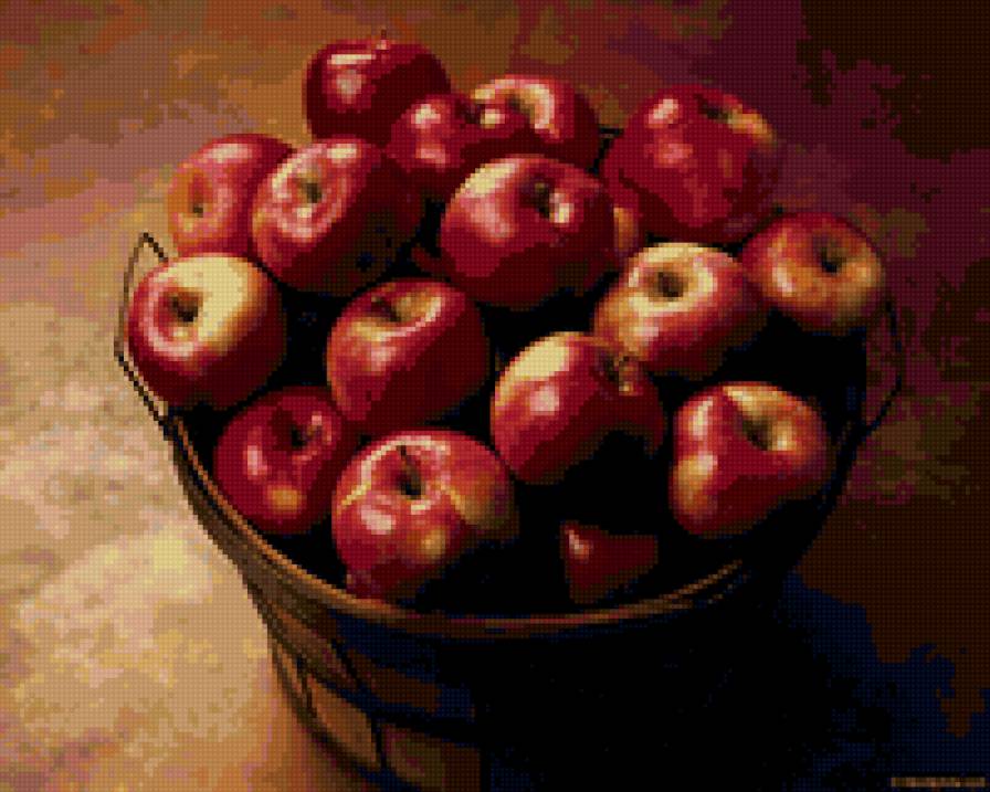 Яблоки - фрукты, натюрморт - предпросмотр