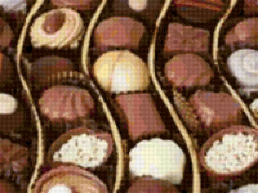 Шоколадные конфетки - еда, сладости, шоколад, конфеты - предпросмотр
