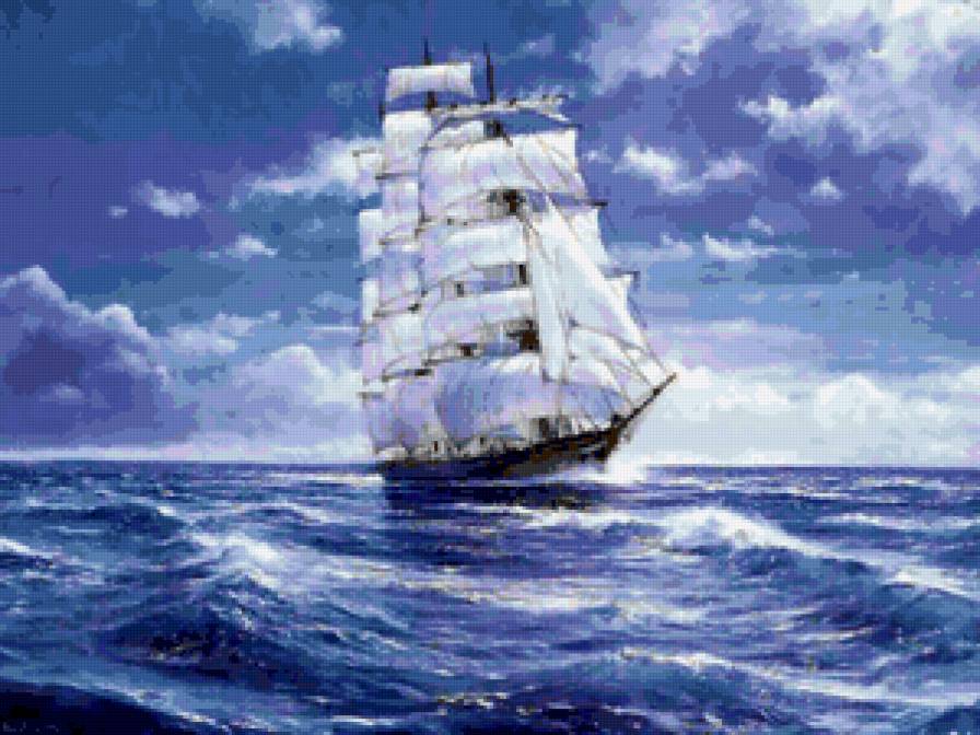 Парусник - корабль, парусник, природа, море - предпросмотр