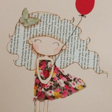 Оригинал схемы вышивки «Девочка с шариком» (№59290)