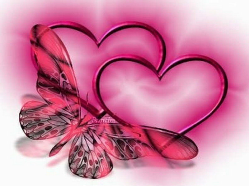 сердца - сердце, бабочка, любовь - оригинал