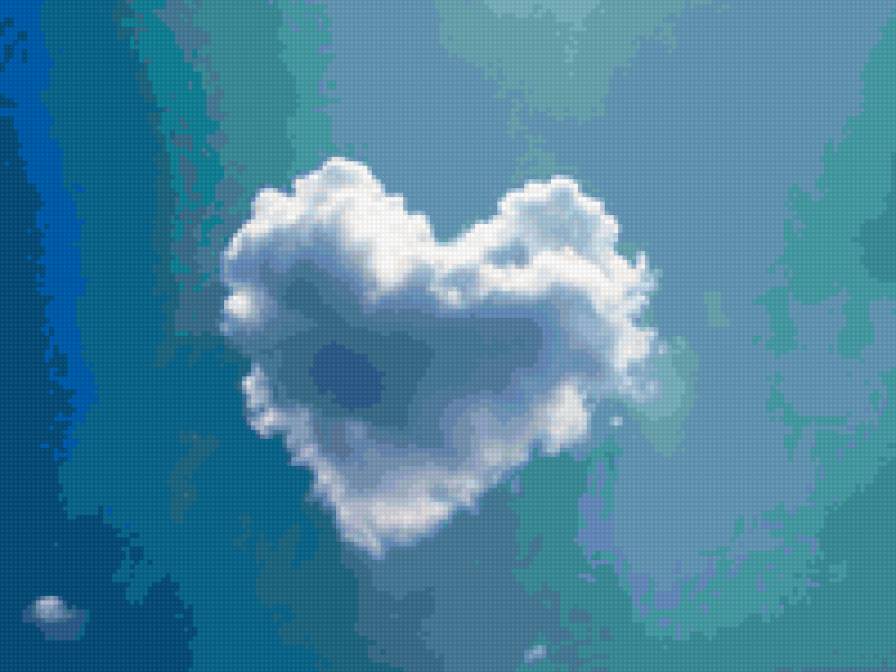любовь - облака, небо, сердечко - предпросмотр