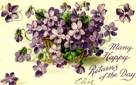 Нежные фиалки - весна, фиалки, букет, фиалка, violets, ретро, цветы - оригинал