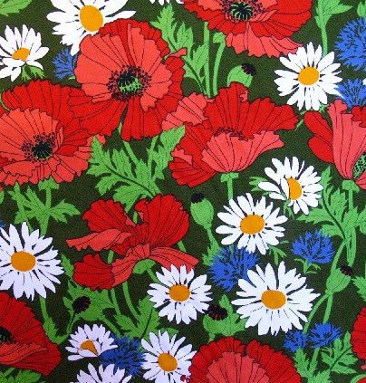 Сюжет для подушки - цветы, мак, ромашки, маки, васильки, подушка, ромашка - оригинал