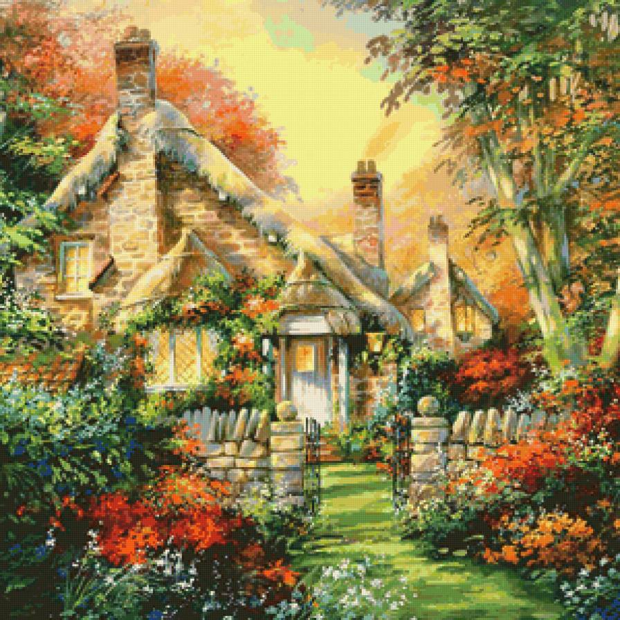 Домик1 - домик, пейзаж - предпросмотр