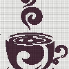Схема вышивки «Готовая схема "Чашка кофе"»