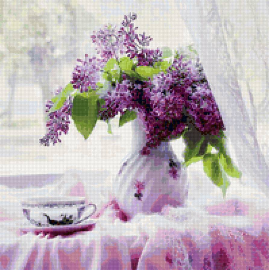 Сирень - натюрморт, сирень, цветы - предпросмотр