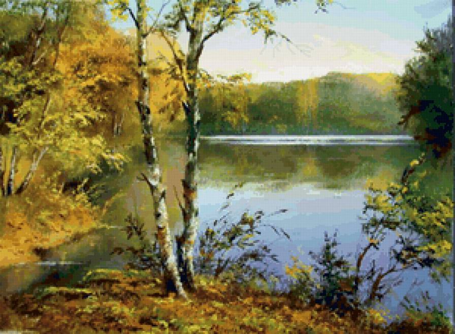 Осень - река, лес, природа, пейзаж - предпросмотр