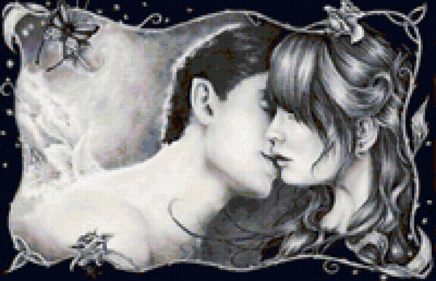 Нежность - двое, мужчина, любовь, девушка, поцелуй - предпросмотр