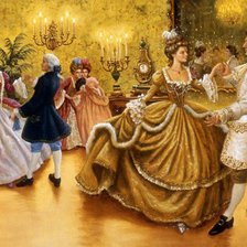 Оригинал схемы вышивки «золушка танцует с принцем» (№61857)