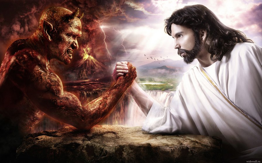 Иисус и дьявол - дьявол, иисус - оригинал