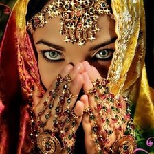 Схема вышивки «Индианка»