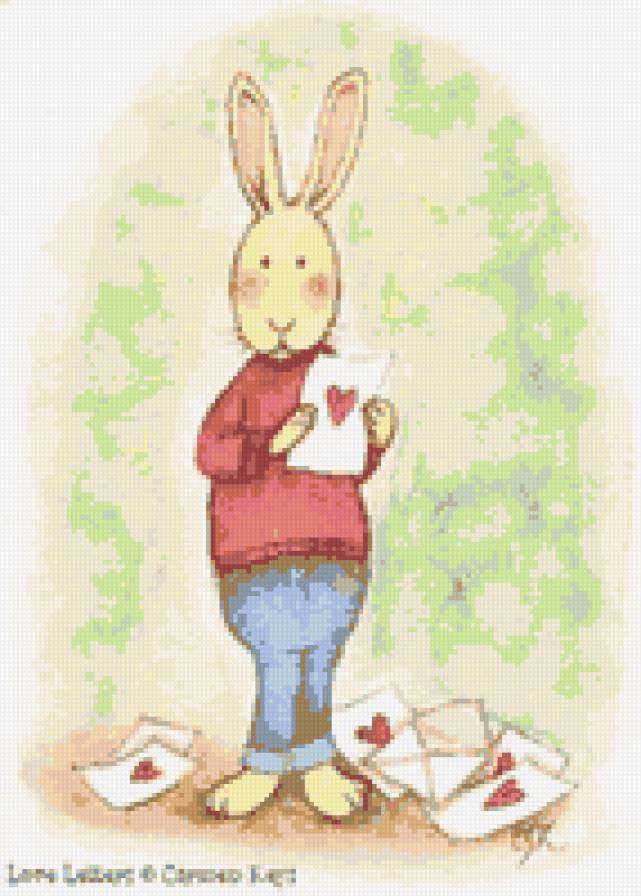 Кармен Кейс - детский рисунок, сказка, сердечко, рисунок, иллюстрация, заяц - предпросмотр