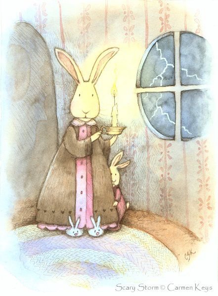 Кармен Кейс - иллюстрация, детский рисунок, зайчиха, заяц, сказка, рисунок - оригинал
